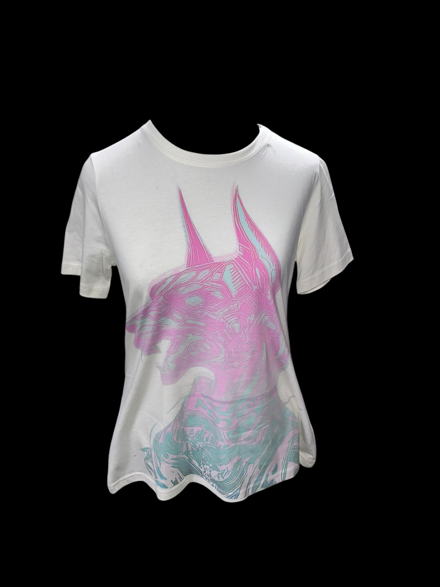 S Women’s T-Shirt | Dog Potent Ink Print | Miami Nights Colors